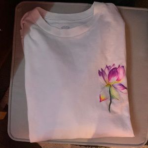 Diamond long sleeve white medium